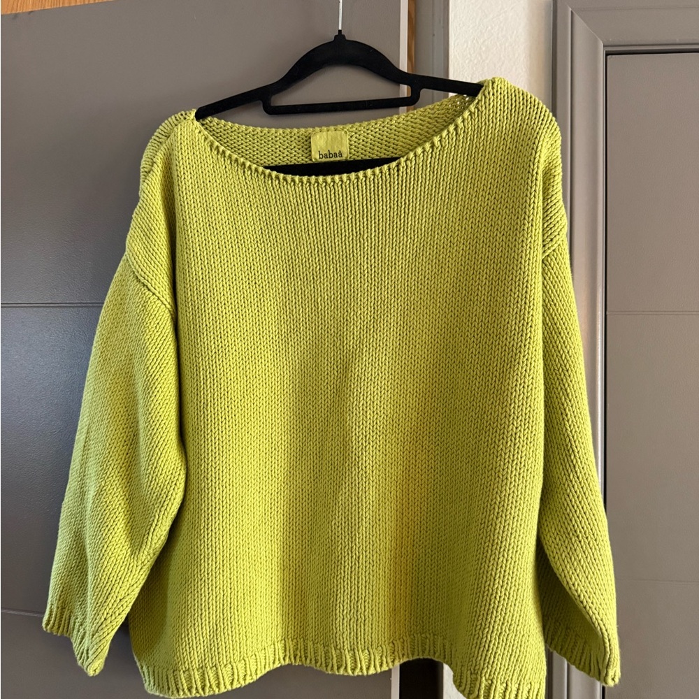 Babaa Bright Green Women's Sweater